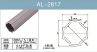 grueso 1.7m m 4m/Bar blanco de plata AL-2817 del tubo de la aleación de aluminio 6063-T5