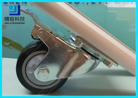 3-5 el echador libre plano del eslabón giratorio del PVC/del ESD de la pulgada rueda la placa - monte con la asamblea de freno