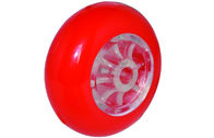El echador transparente/rojo/del amarillo del reemplazo rueda con el freno plástico