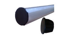 Casquillo masculino del top del negro de las colocaciones del estante de tubo de la aleación de aluminio del OD 28m m