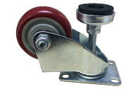 Metal las ruedas resistentes del echador del PVC/de la PU del ajustador del tubo para el sistema del estante de tubo