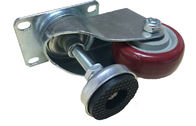 Metal las ruedas resistentes del echador del PVC/de la PU del ajustador del tubo para el sistema del estante de tubo
