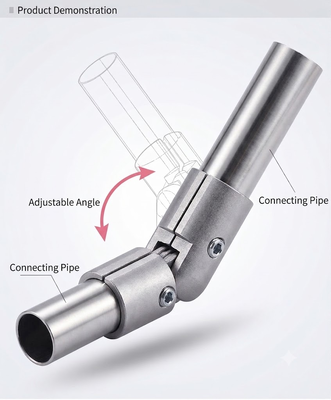 Industrial Die Casting Rotatable Aluminum Tubing Joints with Anodic Oxidation for Assembly Line and Storage Racks