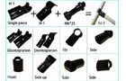 Heavy Duty Metal Pipe Connectors and Joints with Smooth Polished Surfaces and Electrophoresis Treatment for Industrial Pipe Rack Systems