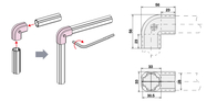 Ronda de RoHS tubo de aluminio AL-2 apropiado de la conexión de la soldadura del codo de 90 grados