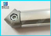 Sola cara instalaciones de tuberías de aluminio del conector interno de 45 grados que anodizan la plata AL-13