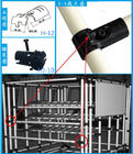 Las juntas de tubo cubiertas ABS negro del metal para el estante/Warehouse del almacenamiento atormentan el sistema