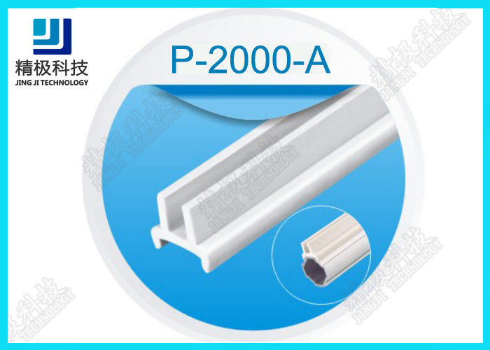 Aluminium Alloy Tube Glass Card Slot For 5mm Glass Pane And Acrylic Board PP In White P-2000-A
