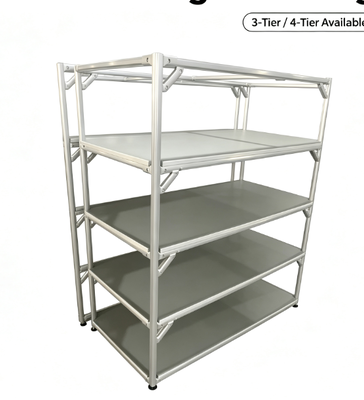 Banco de trabajo ESD de perfiles de aluminio, mesa de trabajo antiestática de múltiples capas para talleres electrónicos